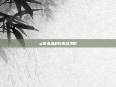 三国杀国战版皮肤攻略
