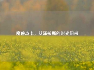 魔兽点卡，艾泽拉斯的时光纽带