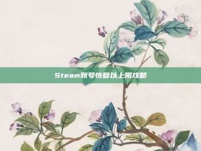 Steam账号恢复以上限攻略