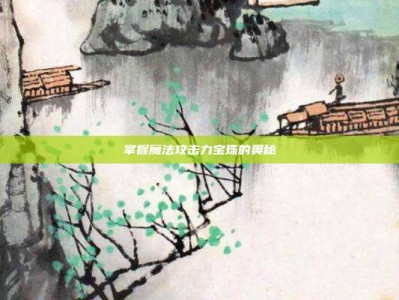 掌握魔法攻击力宝珠的奥秘