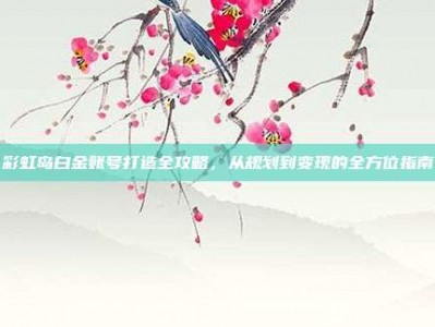 彩虹岛白金账号打造全攻略，从规划到变现的全方位指南