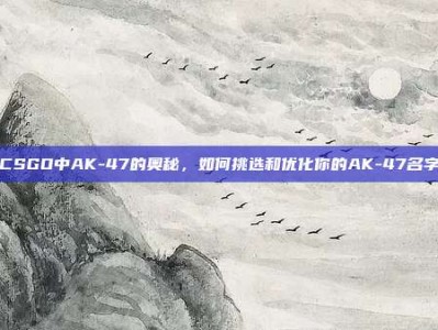CSGO中AK-47的奥秘，如何挑选和优化你的AK-47名字