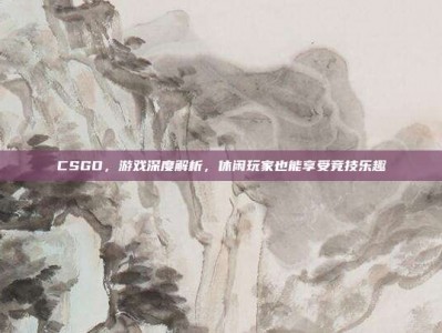 CSGO，游戏深度解析，休闲玩家也能享受竞技乐趣