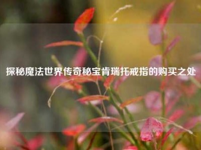 探秘魔法世界传奇秘宝肯瑞托戒指的购买之处