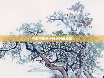 三国杀军争卡牌池时间攻略