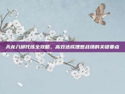 天龙八部代练全攻略，高效达成理想战绩的关键要点
