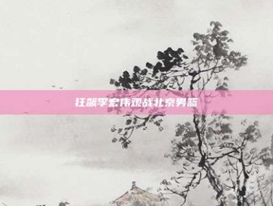 狂飙李宏伟观战北京男篮