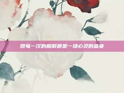 团每一次的相聚都是一场心灵的盛宴