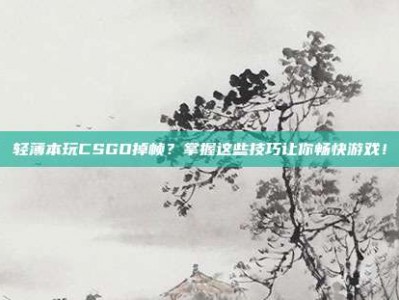 轻薄本玩CSGO掉帧？掌握这些技巧让你畅快游戏！
