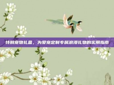 特别宠物礼盒，为爱宠定制专属浪漫礼物的实用指南