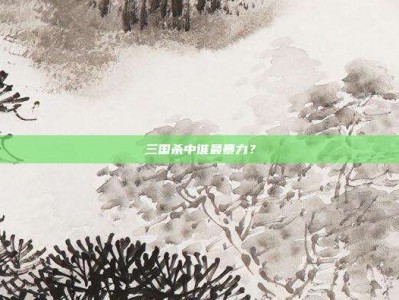 三国杀中谁最暴力？