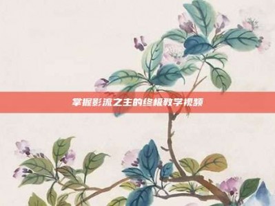 掌握影流之主的终极教学视频