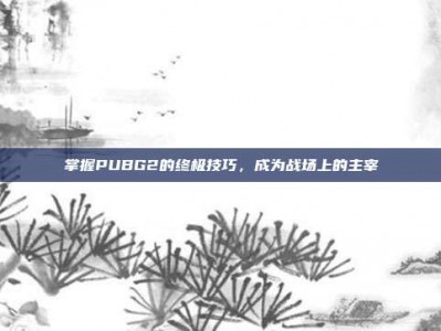 掌握PUBG2的终极技巧，成为战场上的主宰