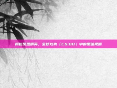揭秘反恐精英，全球攻势（CS:GO）中的黑暗视频