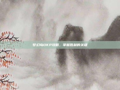 梦幻岛DKP攻略，掌握胜利的关键