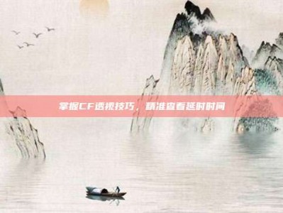 掌握CF透视技巧，精准查看延时时间