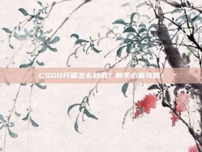 CSGO开箱怎么秒退？新手必看攻略！