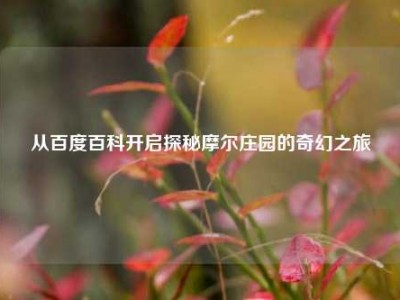从百度百科开启探秘摩尔庄园的奇幻之旅