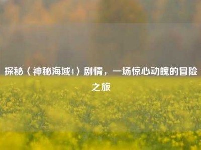 探秘〈神秘海域4〉剧情，一场惊心动魄的冒险之旅
