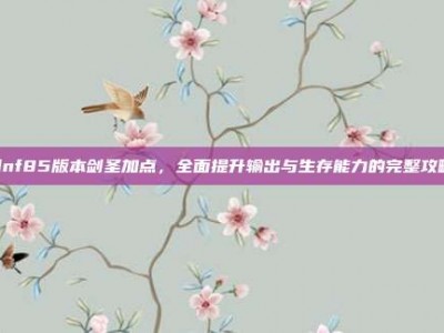 dnf85版本剑圣加点，全面提升输出与生存能力的完整攻略
