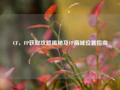 CF，FP获取攻略揭秘及FP商城位置指南