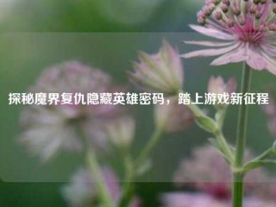 探秘魔界复仇隐藏英雄密码，踏上游戏新征程