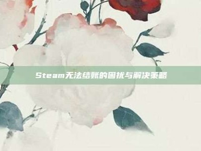 Steam无法结账的困扰与解决策略