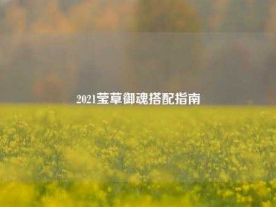2021莹草御魂搭配指南