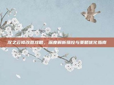 汉之云修改器攻略，深度解析操控与策略优化指南
