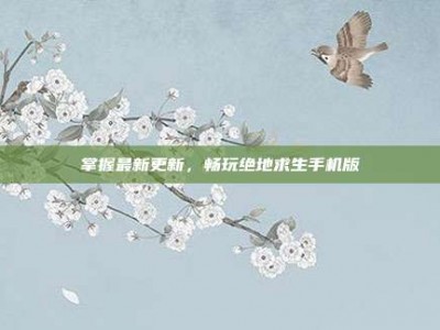 掌握最新更新，畅玩绝地求生手机版