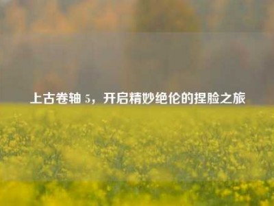 上古卷轴 5，开启精妙绝伦的捏脸之旅