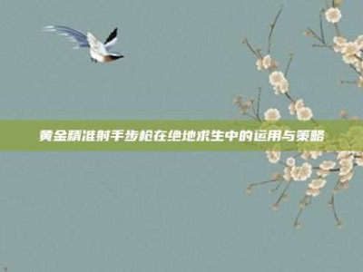 黄金精准射手步枪在绝地求生中的运用与策略
