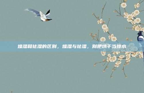 燥湿和祛湿的区别,燥湿与祛湿,别把烘干当排水