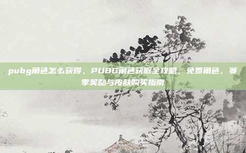 pubg角色怎么获得,PUBG角色获取全攻略,免费角色、赛季奖励与皮肤购买指南