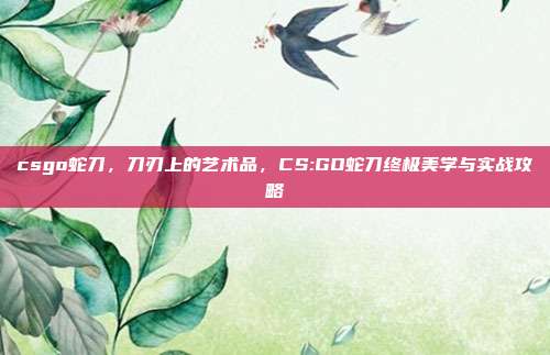 csgo蛇刀,刀刃上的艺术品,CS:GO蛇刀终极美学与实战攻略