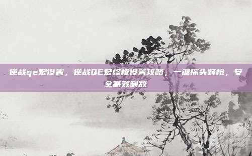 逆战qe宏设置，逆战QE宏终极设置攻略，一键探头对枪，安全高效制敌