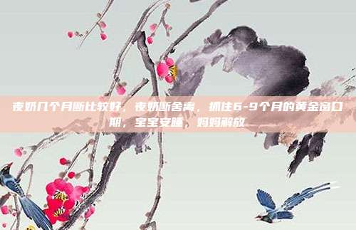 夜奶几个月断比较好,夜奶断舍离,抓住6-9个月的黄金窗口期,宝宝安睡,妈妈解放