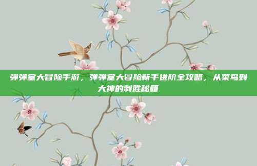 弹弹堂大冒险手游,弹弹堂大冒险新手进阶全攻略,从菜鸟到大神的制胜秘籍