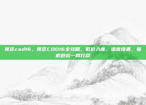俄区cod16,俄区COD16全攻略,低价入库、语言设置、联机避坑一网打尽