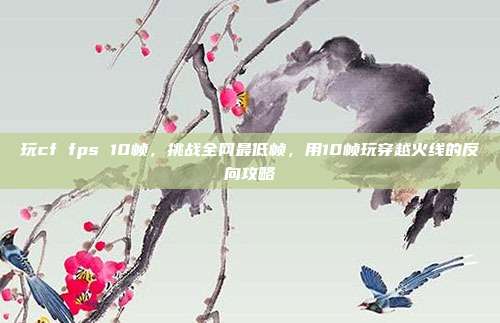 玩cf fps 10帧，挑战全网最低帧，用10帧玩穿越火线的反向攻略
