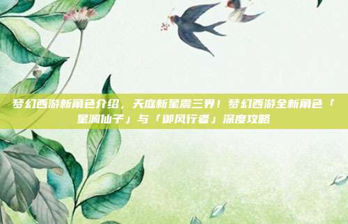 梦幻西游新角色介绍,天庭新星震三界!梦幻西游全新角色「星澜仙子」与「御风行者」深度攻略