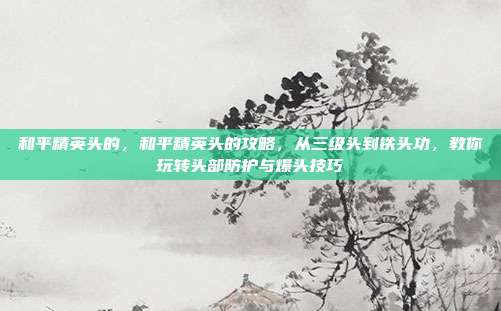 和平精英头的,和平精英头的攻略,从三级头到铁头功,教你玩转头部防护与爆头技巧