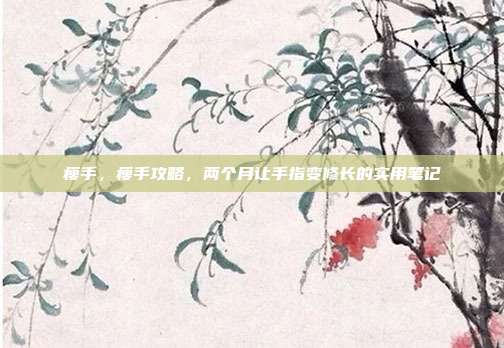 瘦手，瘦手攻略，两个月让手指变修长的实用笔记