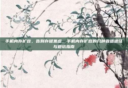 手机内存扩容,告别存储焦虑,手机内存扩容的几种靠谱途径与避坑指南