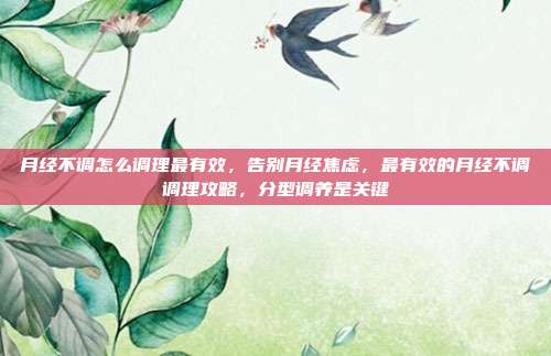 月经不调怎么调理最有效,告别月经焦虑,最有效的月经不调调理攻略,分型调养是关键