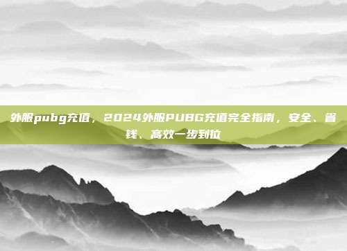 外服pubg充值,2024外服PUBG充值完全指南,安全、省钱、高效一步到位