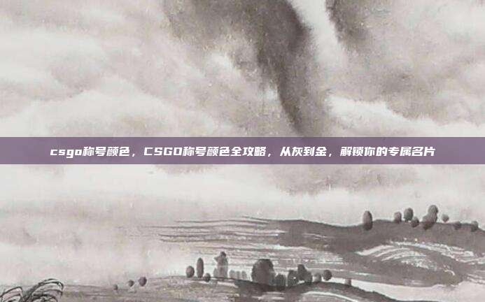 csgo称号颜色，CSGO称号颜色全攻略，从灰到金，解锁你的专属名片