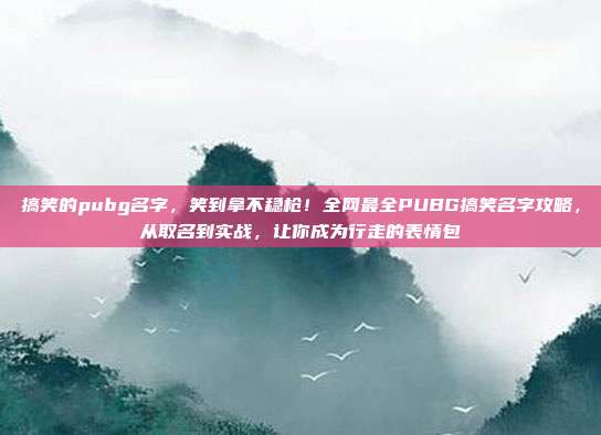 搞笑的pubg名字,笑到拿不稳枪!全网最全PUBG搞笑名字攻略,从取名到实战,让你成为行走的表情包