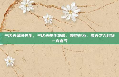三伏天如何养生,三伏天养生攻略,顺势而为,借天之力扫除一身寒气