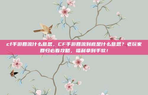 cf手游回流什么意思,CF手游回流到底是什么意思?老玩家回归必看攻略,福利拿到手软!